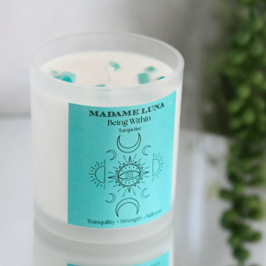 Crystal Candle Range-Coconut wax and essential oils- Turquoise