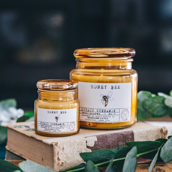 Amber Jar Large Honey Bee