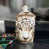 Porcelain Rose Geranium Jar Candle Tigers Eyes