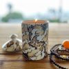 Porcelain Ginger Jar Candle Snake Skin