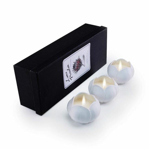 Flower Bud Candle Set of 3