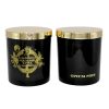 Madame Luna Gold Crest Black Cup Candle with Gold Lid - OPIUM NOIR