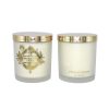 Madame Luna Gold Crest Frosted Cup Candle with Gold Lid - TUSCAN ROSE & OUD
