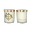 Madame Luna Gold Crest Frosted Cup Candle with Gold Lid - CARIBBEAN LIME & BASIL