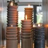 Zig Pillar Candle – Short (set of 3)