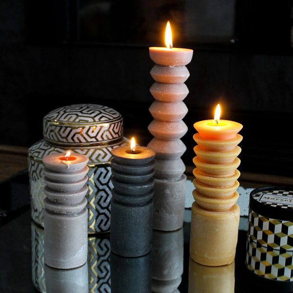 Zig Pillar Candle - Medium ( Set of 3)